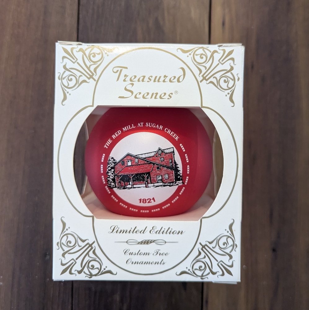 Treasured Scenes 2004 Limited Edition Ornament "The Red Mill At‎ Sugar Creek"